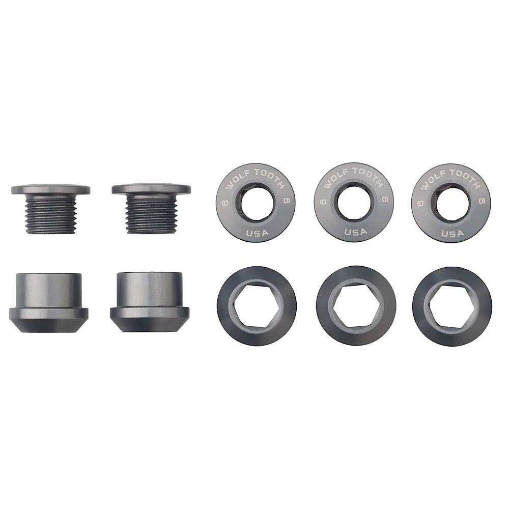 WOLF TOOTH 6MM CHAINRING BOLT/5 PACK