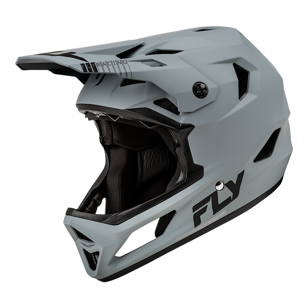 fly graffix motorcycle helmet FLY RACING RAYCE HELMET MATTE GREY SLANT