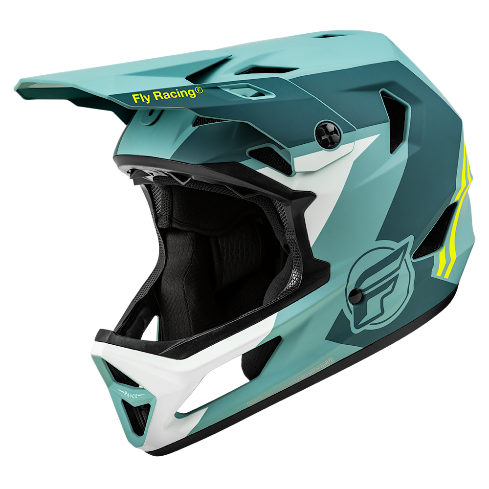 FLY RACING RAYCE HELMET MATTE TEAL HI-VIS