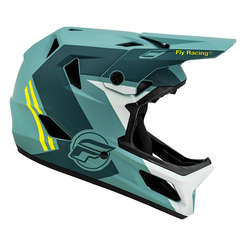 FLY RACING RAYCE HELMET MATTE TEAL HI-VIS