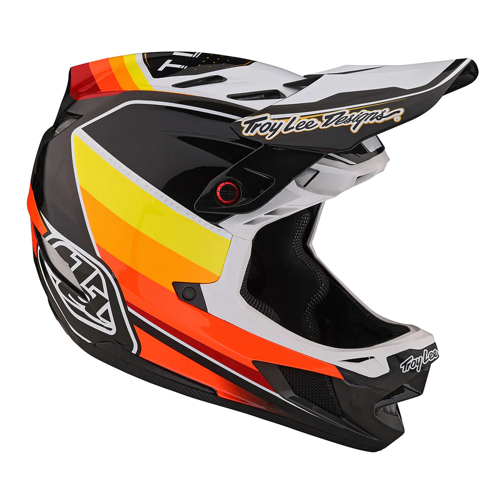 TROY LEE DESIGNS D4 CARBON HELMET REVERB WHITE/BLACK