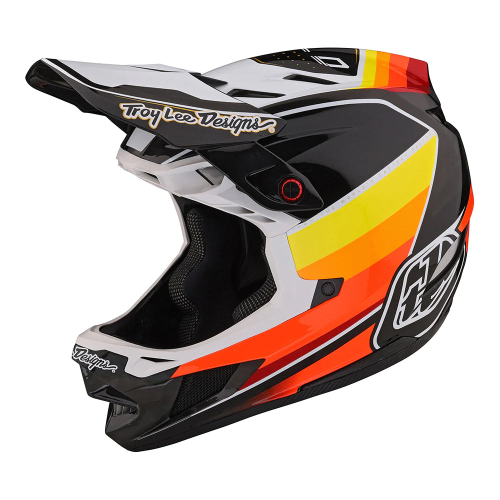 TROY LEE DESIGNS D4 CARBON HELMET REVERB WHITE/BLACK