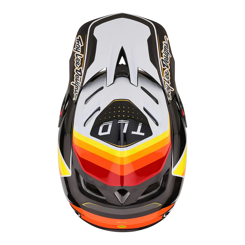 TROY LEE DESIGNS D4 CARBON HELMET REVERB WHITE/BLACK