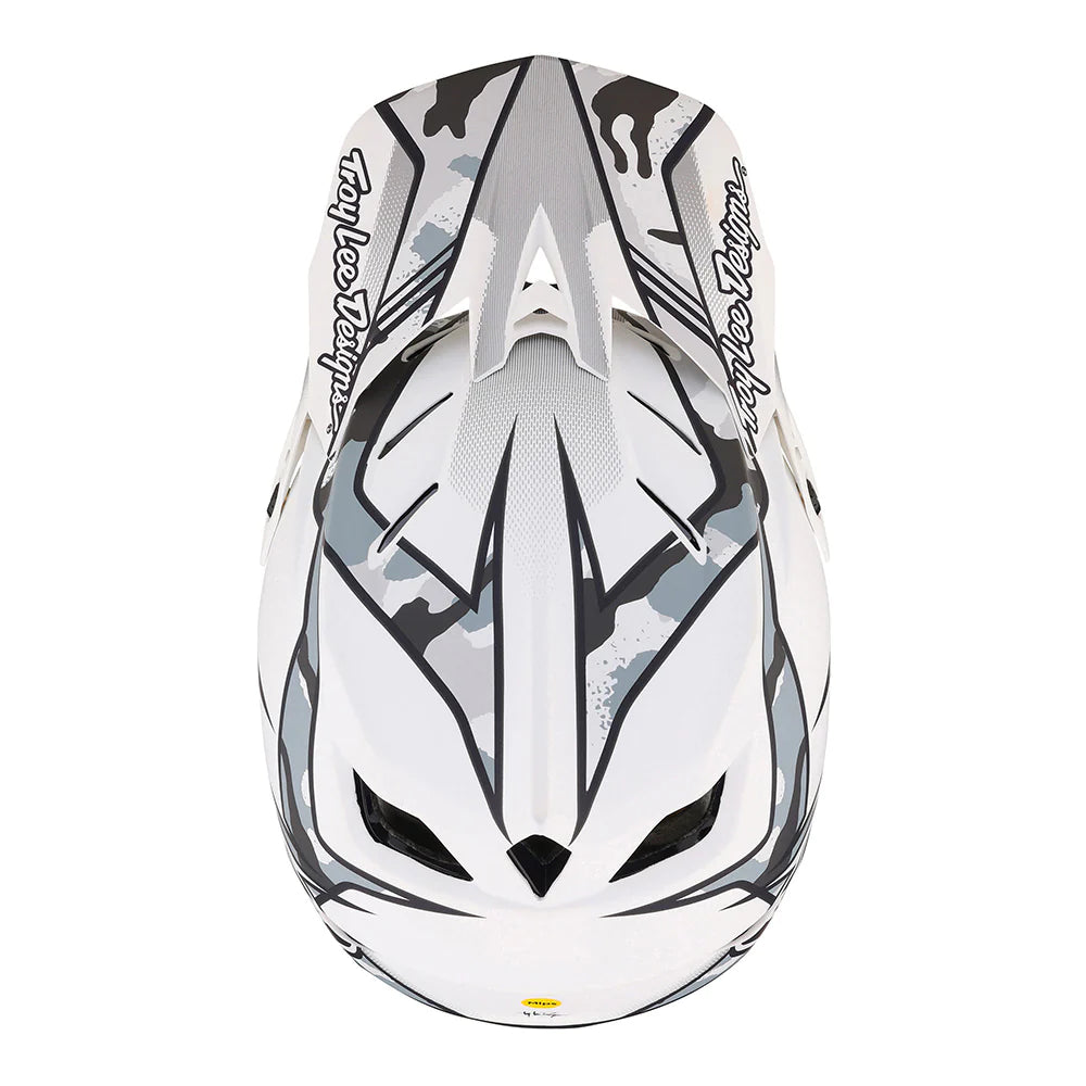 TROY LEE D4 COMPOSITE HELMET MATRIX CAMO WHITE