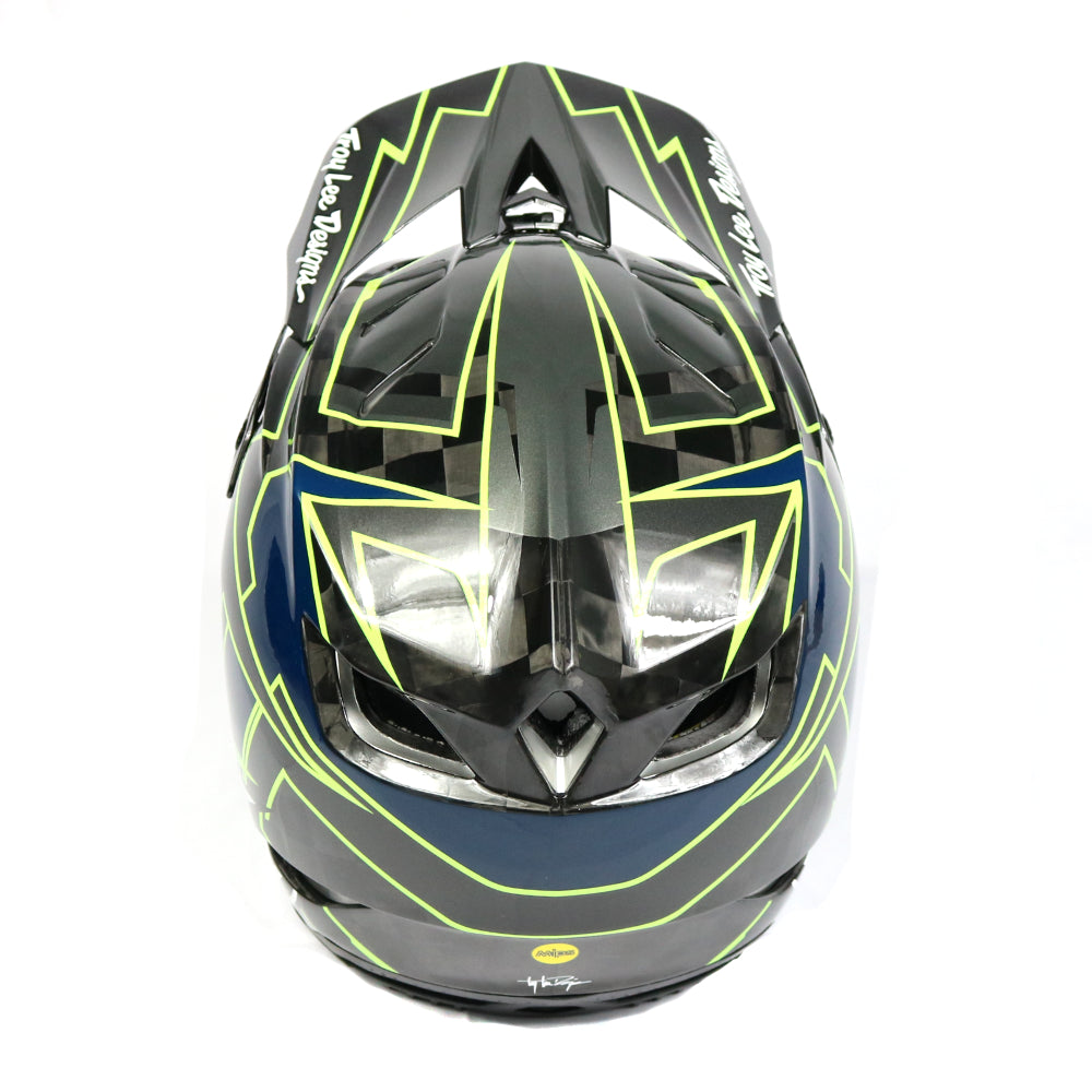 TROY LEE D4 COMPOSITE HELMET GRAPH GREY/GREEN