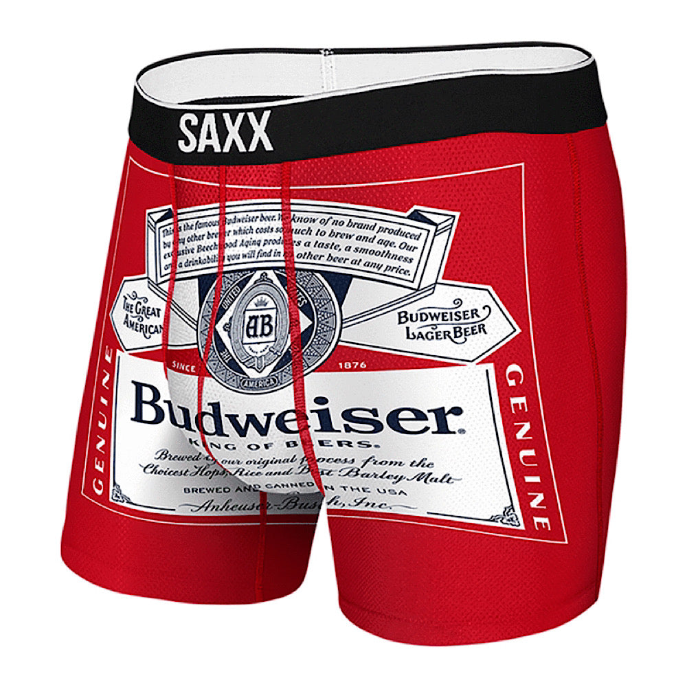 SAXX VOLT BOXER BRIEF BUDWEISER LABEL - Main Image