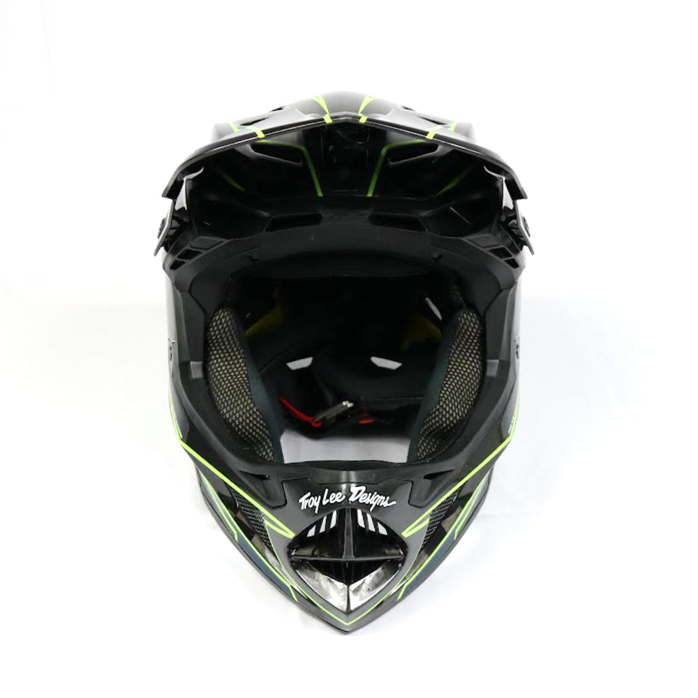 TROY LEE D4 COMPOSITE HELMET GRAPH GREY/GREEN