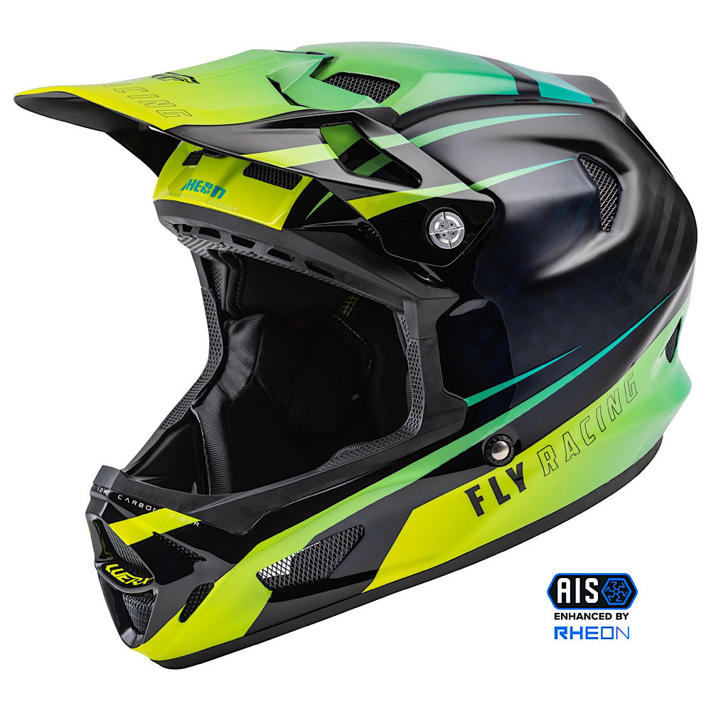 FLY RACING WERX-R CARBON HELMET HI-VIS/TEAL