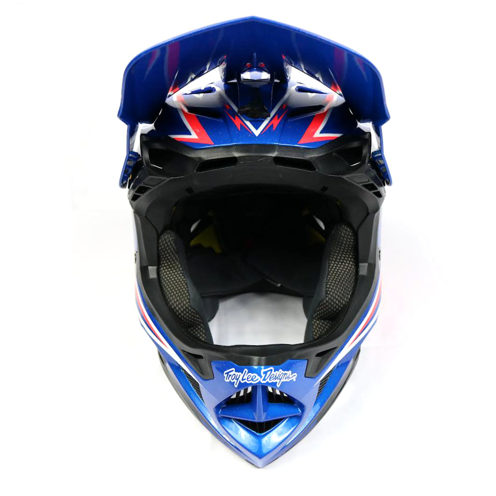 TROY LEE D4 COMPOSITE HELMET VOLT RED/BLUE