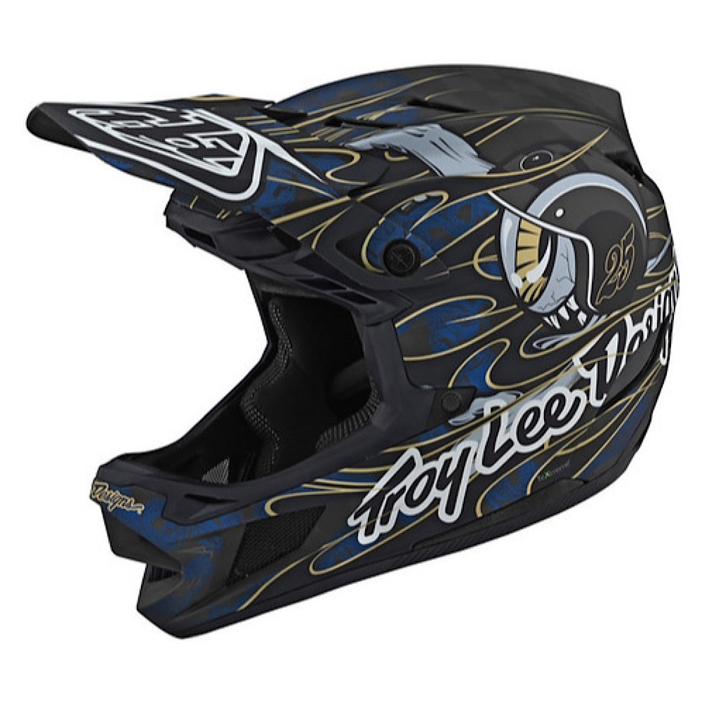 eyeball motorcycle helmet TROY LEE DESIGNS D4 CARBON EYEBALL BLUE