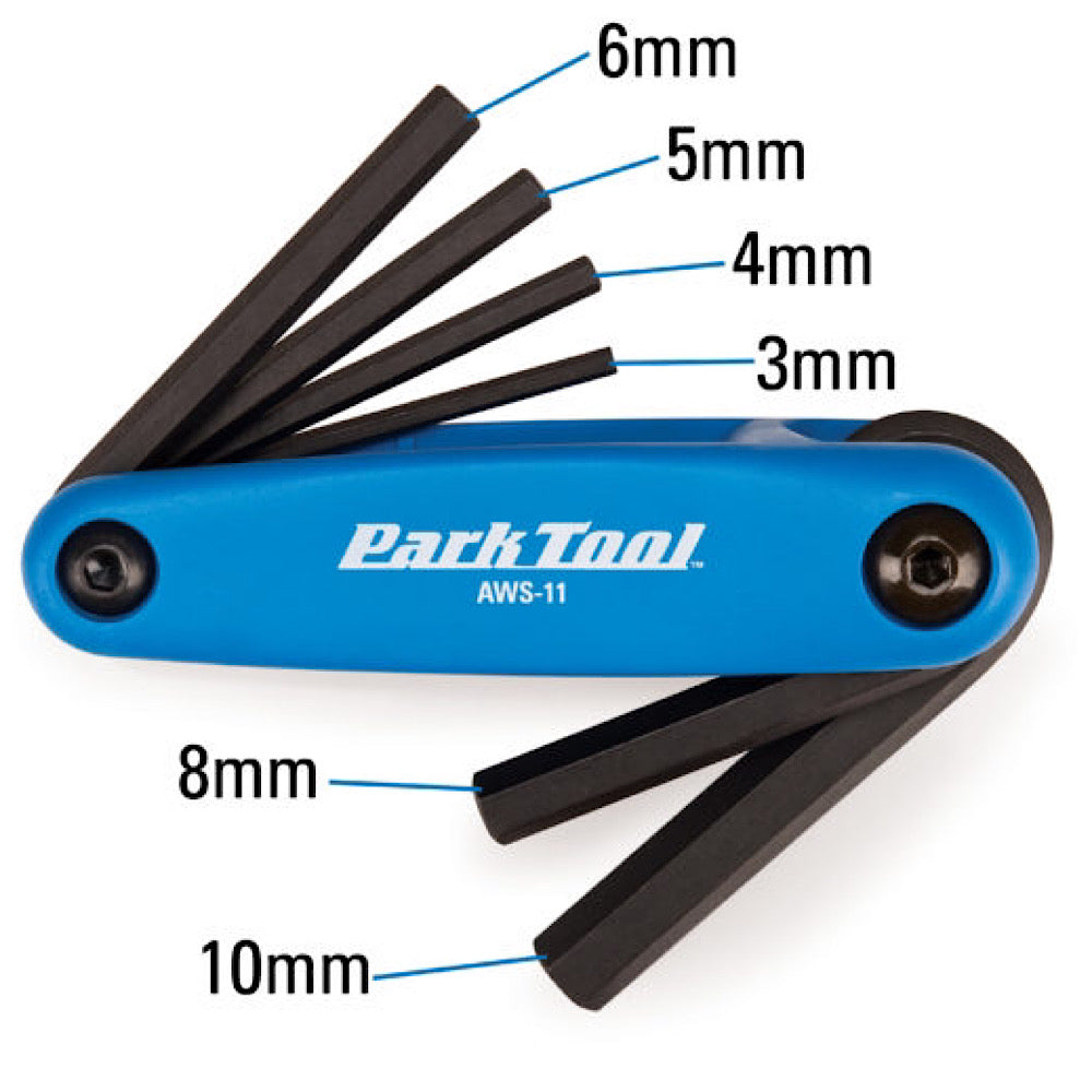 PARK TOOL AWS-11 METRIC FOLDING HEX WRENCH SET