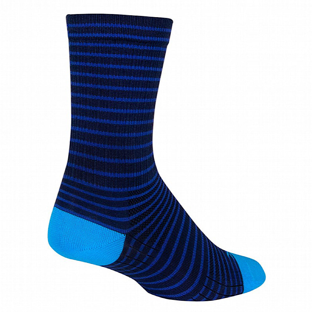 SOCKGUY SGX NAVY STRIPE- 6"