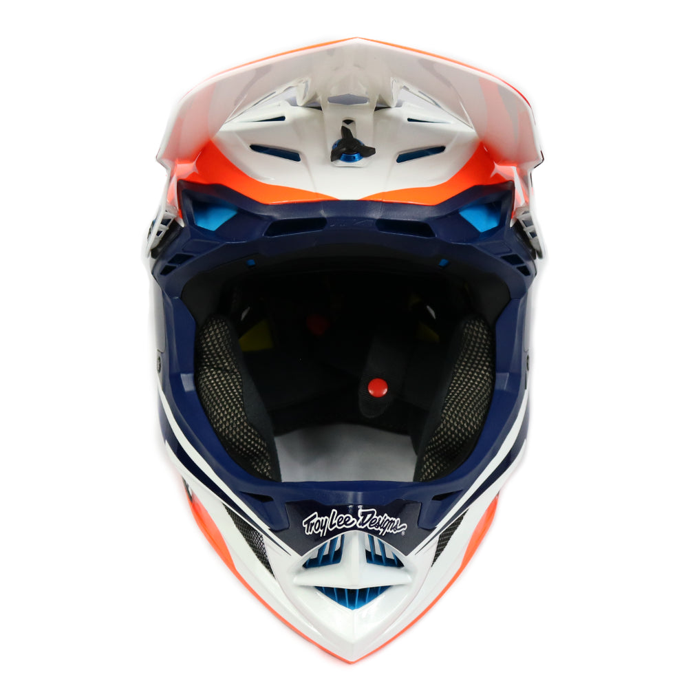TROY LEE D4 COMPOSITE HELMET VOLT ORANGE/BLUE