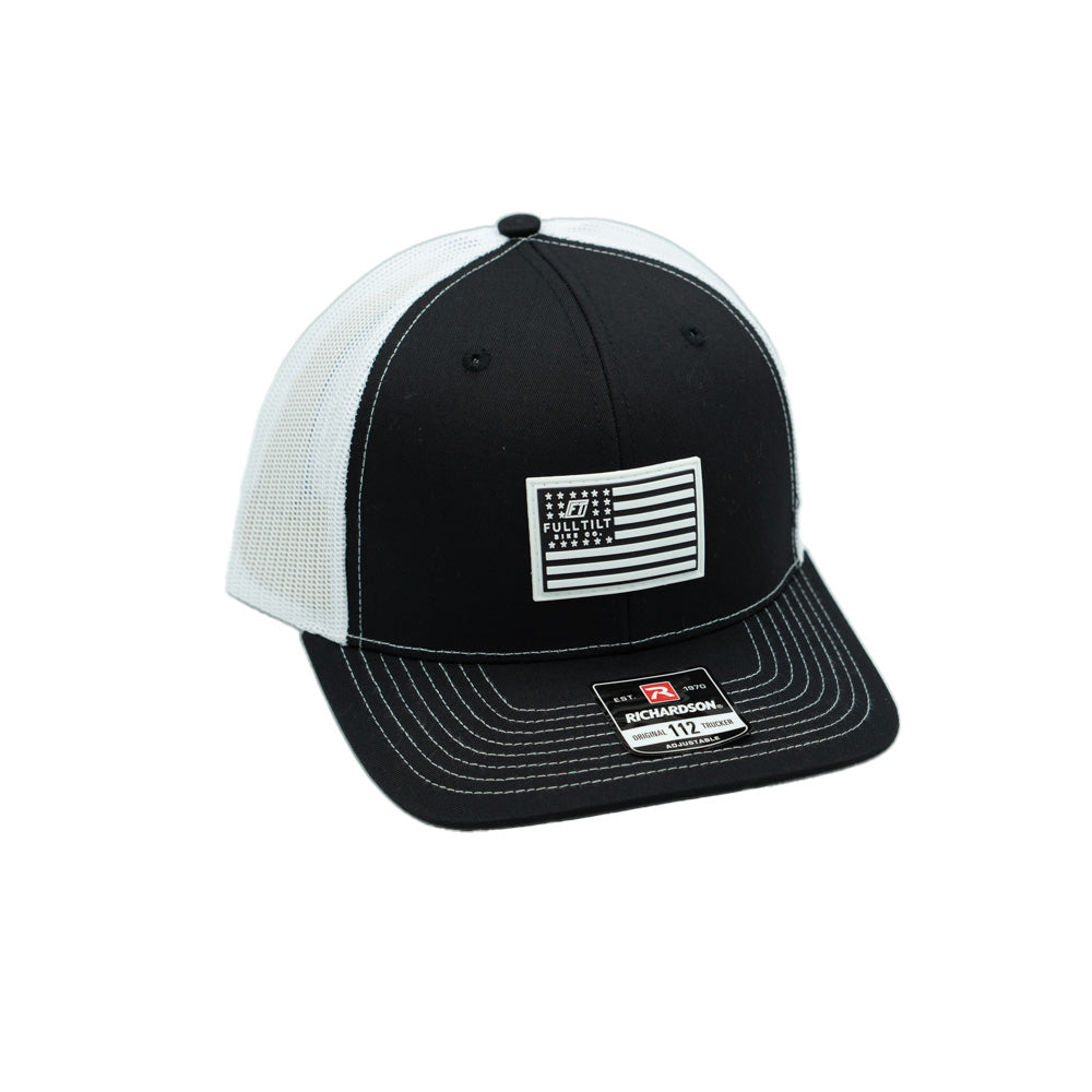 FULL TILT FLAG BADGED TRUCKER HAT (CENTERED LOGO)