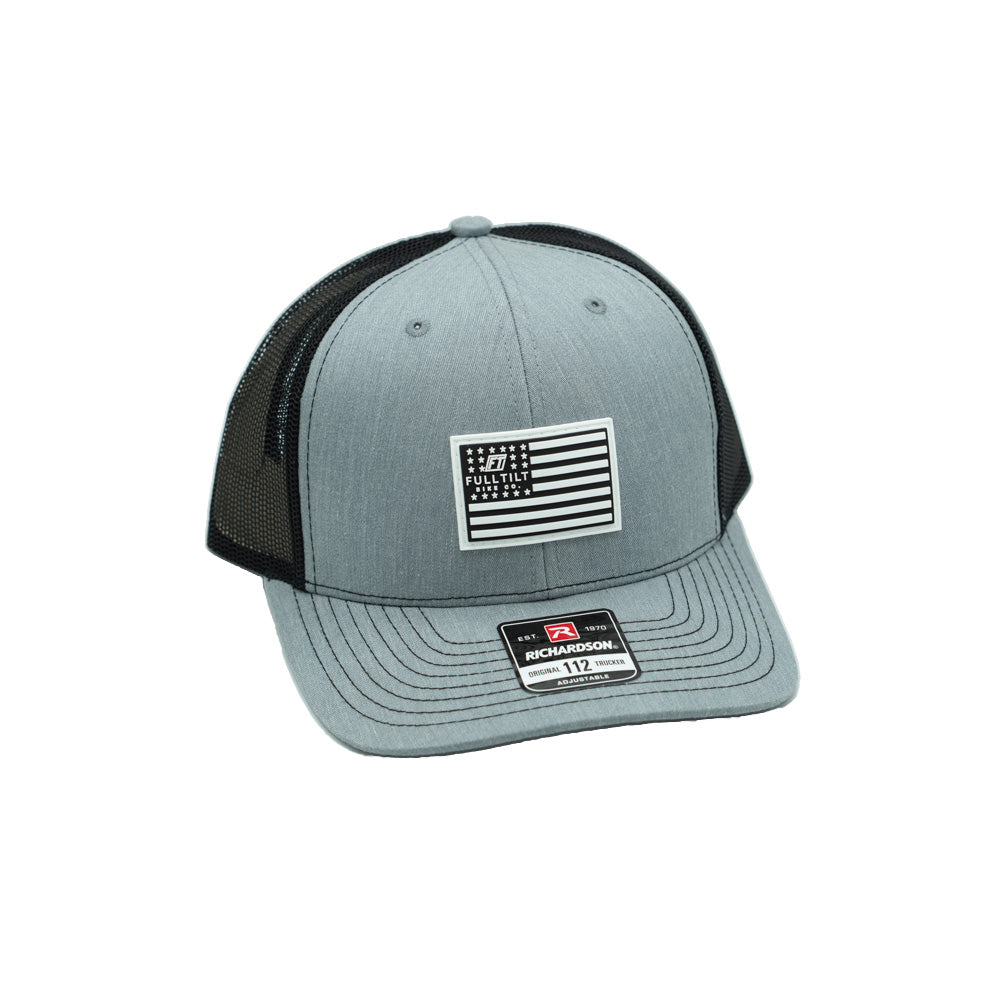 FULL TILT FLAG BADGED TRUCKER HAT (CENTERED LOGO)