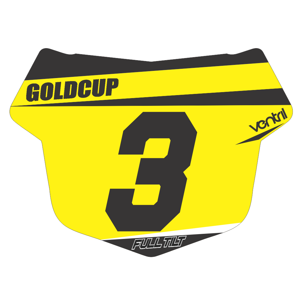 FULL TILT OFFICIAL GOLD CUP NUMBER PLATE INSERTS