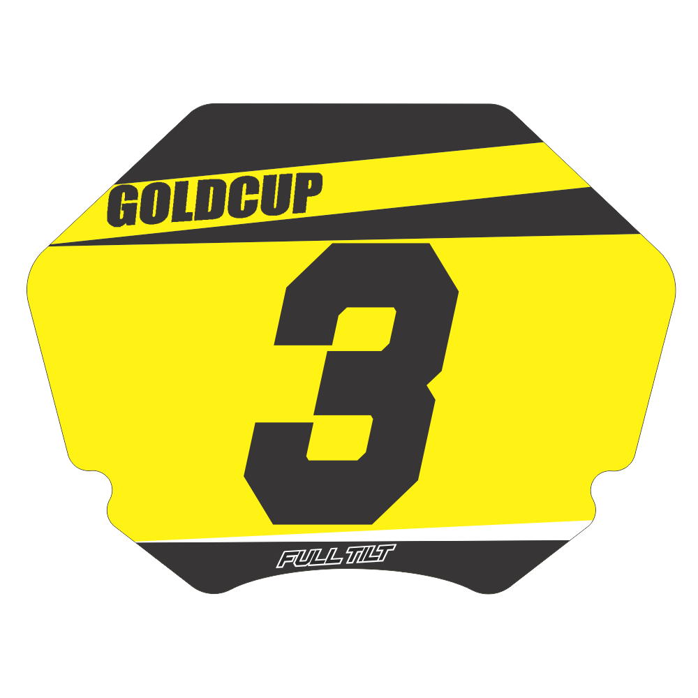 FULL TILT OFFICIAL GOLD CUP NUMBER PLATE INSERTS
