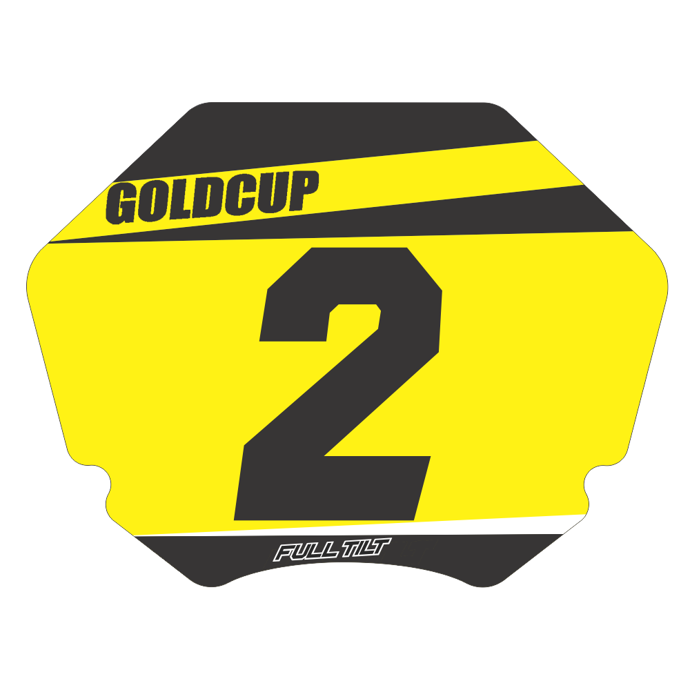 FULL TILT OFFICIAL GOLD CUP NUMBER PLATE INSERTS