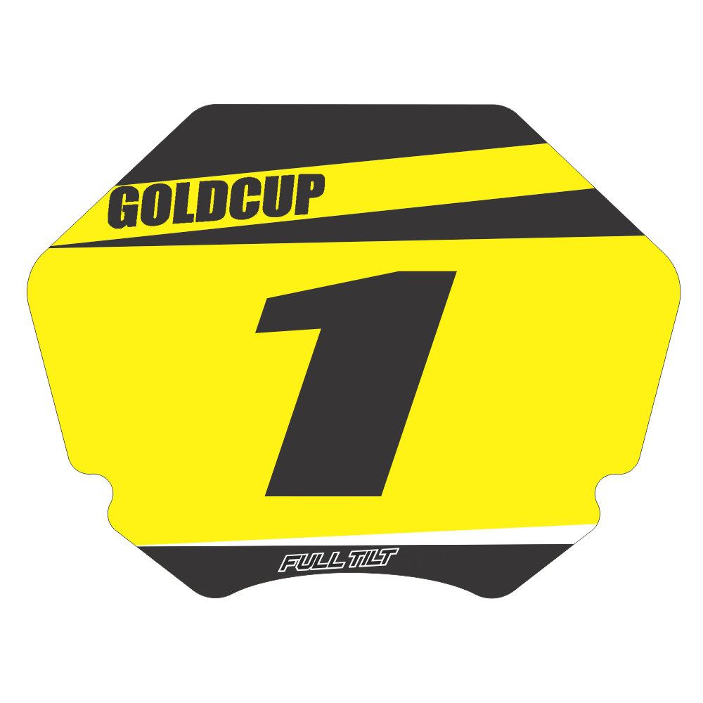 FULL TILT OFFICIAL GOLD CUP NUMBER PLATE INSERTS