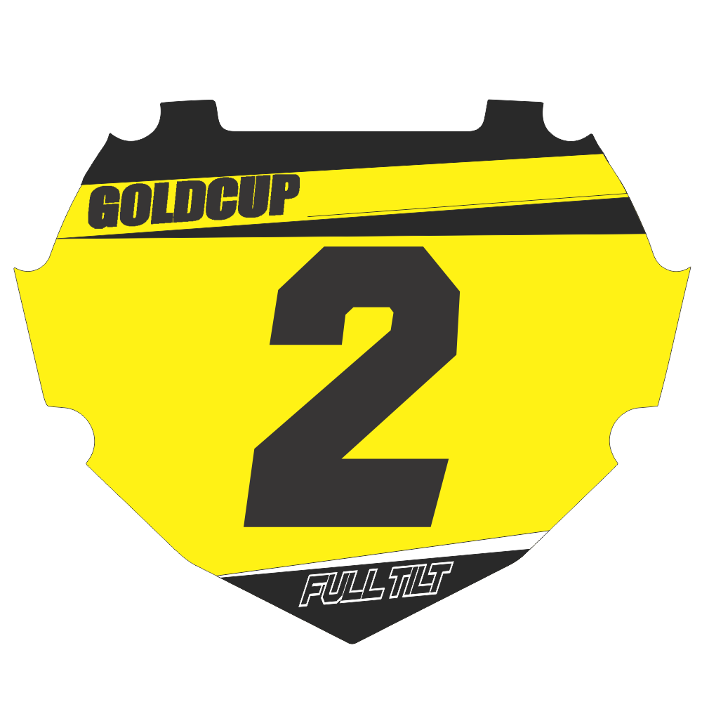 FULL TILT OFFICIAL GOLD CUP NUMBER PLATE INSERTS