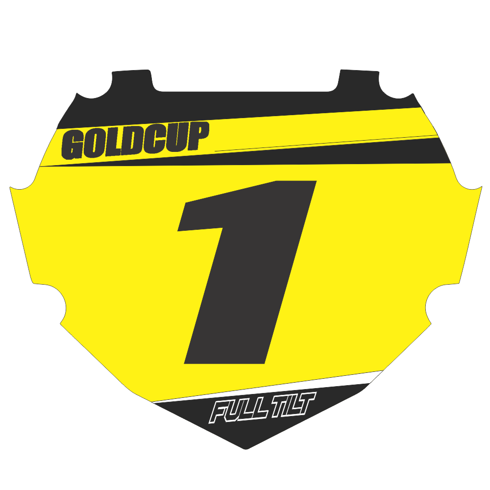 FULL TILT OFFICIAL GOLD CUP NUMBER PLATE INSERTS