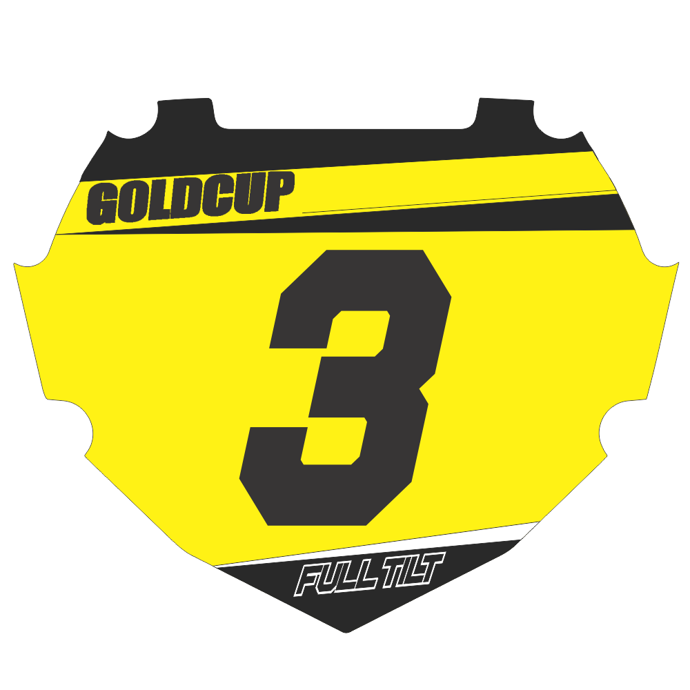 FULL TILT OFFICIAL GOLD CUP NUMBER PLATE INSERTS