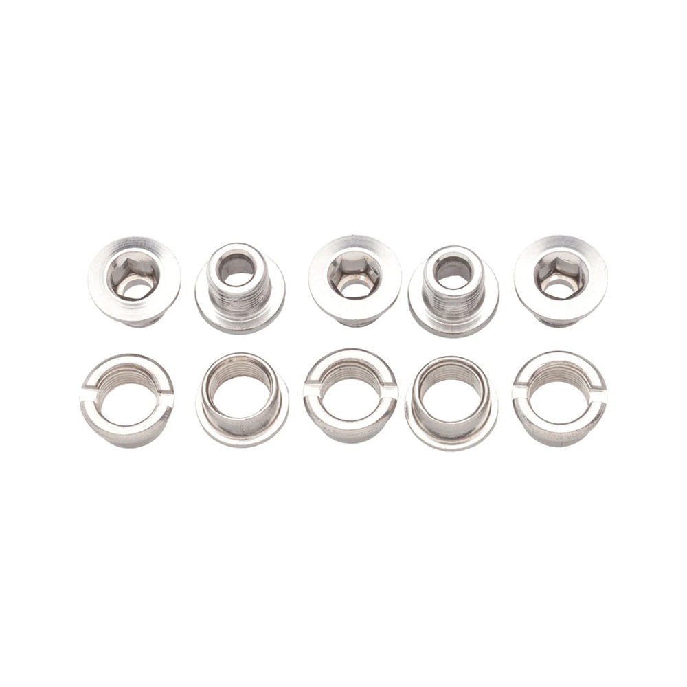 PROBLEM SOLVERS DOUBLE CHAINRING BOLTS ALLOY- SILVER