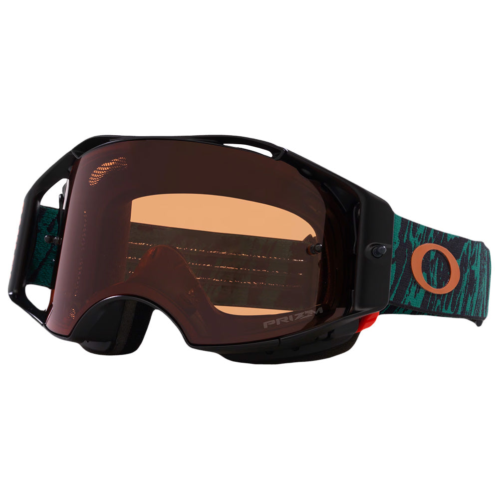 oakley prizm mtb goggles OAKLEY AIRBRAKE MTB VIRIDIAN STRIPED w/ PRIZM MX BRONZE