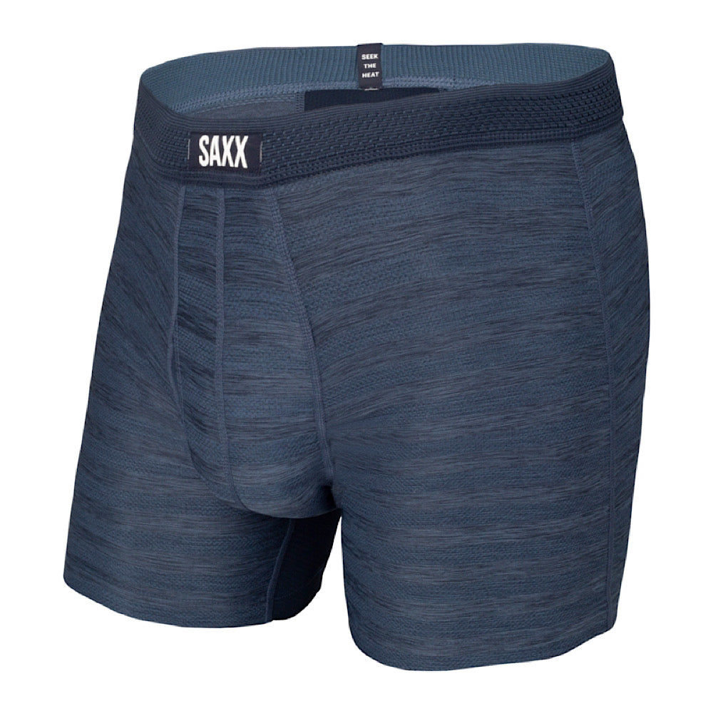 SAXX HOT SHOT BOXER BRIEF FLY - DARK DENIM HEATHER